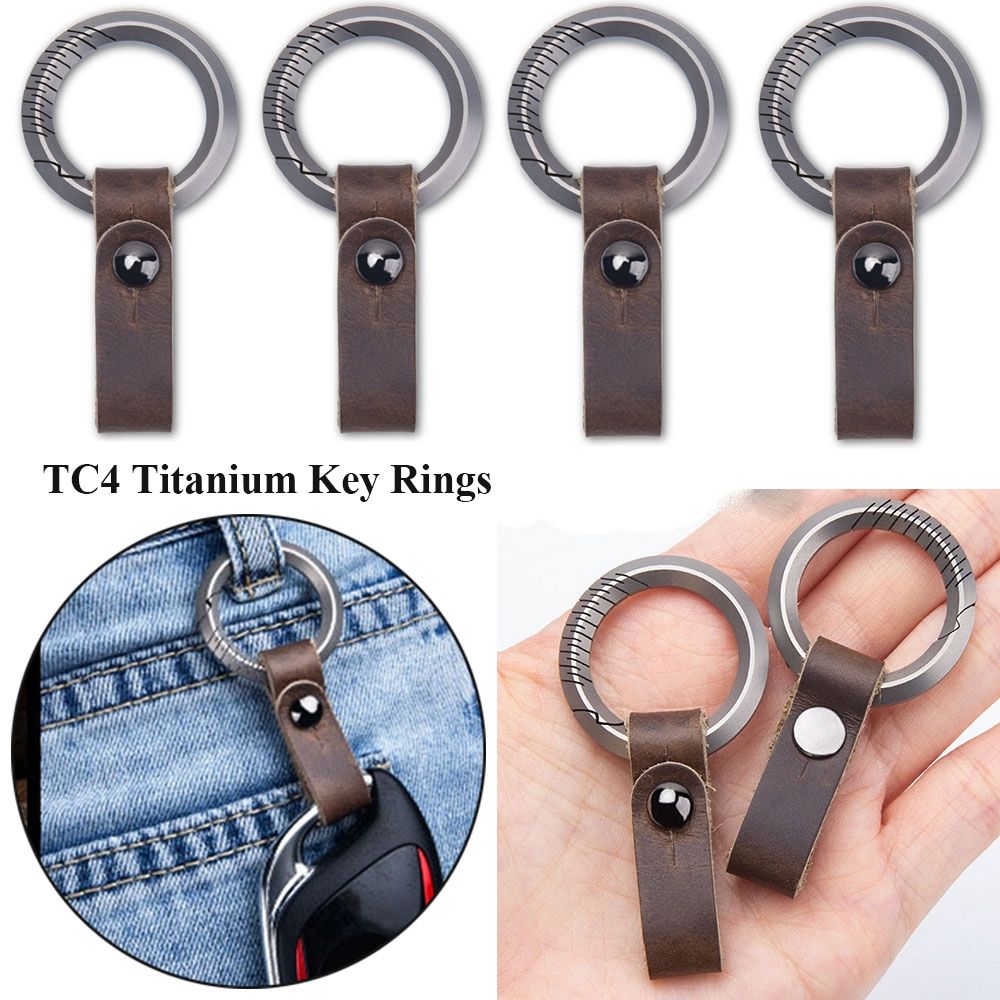 Edc Concealed Carry Belt - Titanium Alloy Leather Waist Belt Buckle