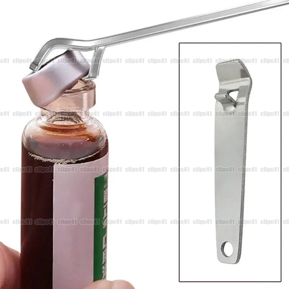 Bottle Opener Keyring - 1Pc Stainless Steel Oral Liquid Vial