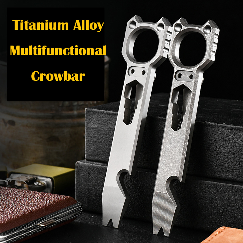 Titanium Pry Bar - EDC Multifunctional Tool Titanium Alloy Pry
