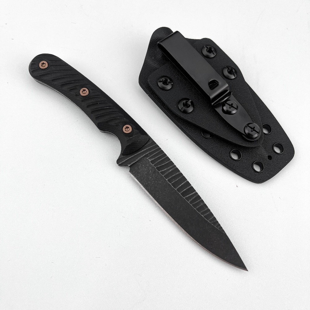 Edc Fixed Blade Deep Carry - Full Tang Bushcraft Knife D2 Blade