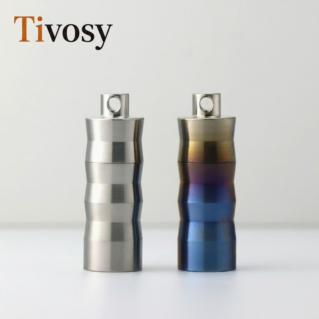 Pill Fob Capsule - Tivosy Pure Titanium Pill Holder Waterproof