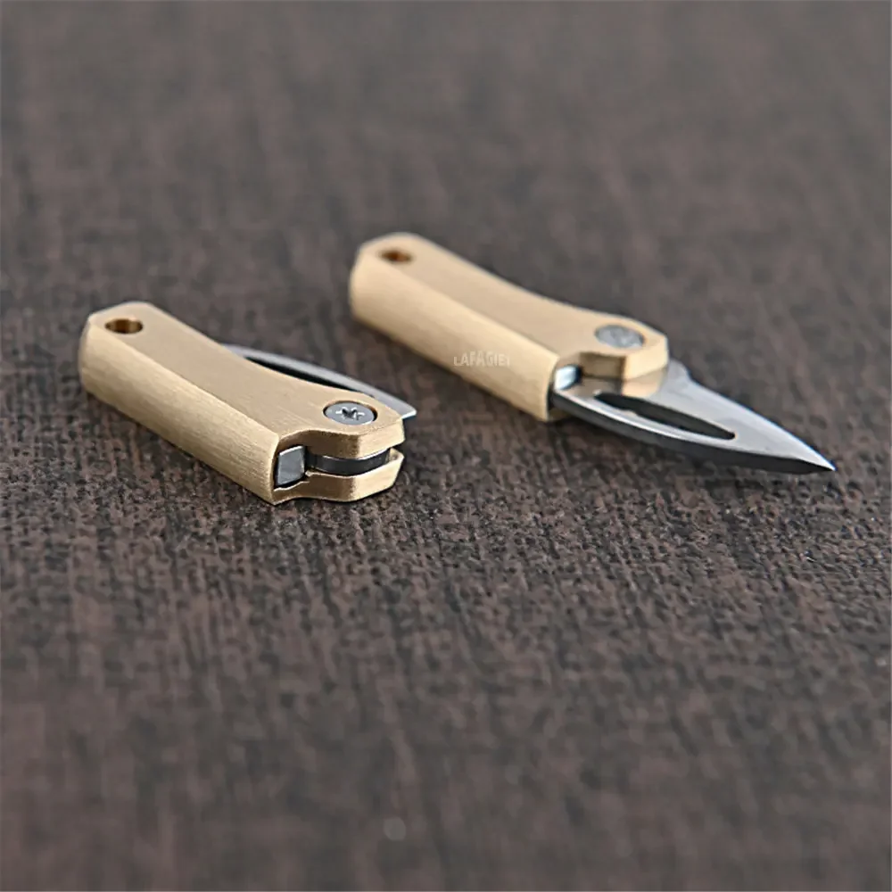 Bottle Opener Keyring - Multi-functional Brass Magnetic Knife Sharp Pocket
