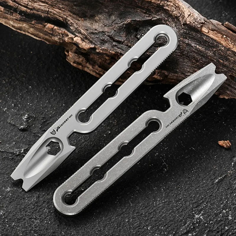 Titanium Pry Bar - Titanium Alloy Crowbar Keychain Outdoor Camping
