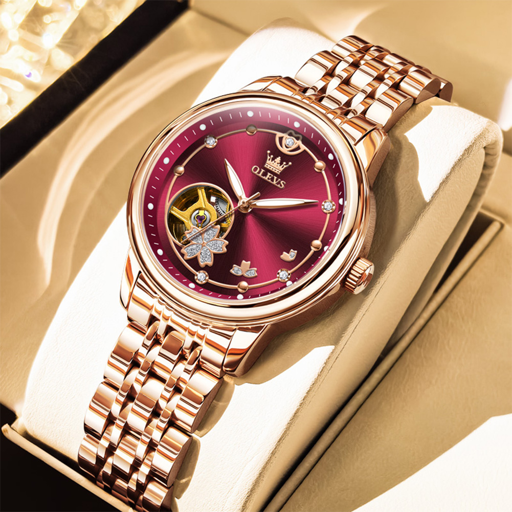 Rose Gold Wine Red Luxury Casu - Watch Winder Compact review and price
