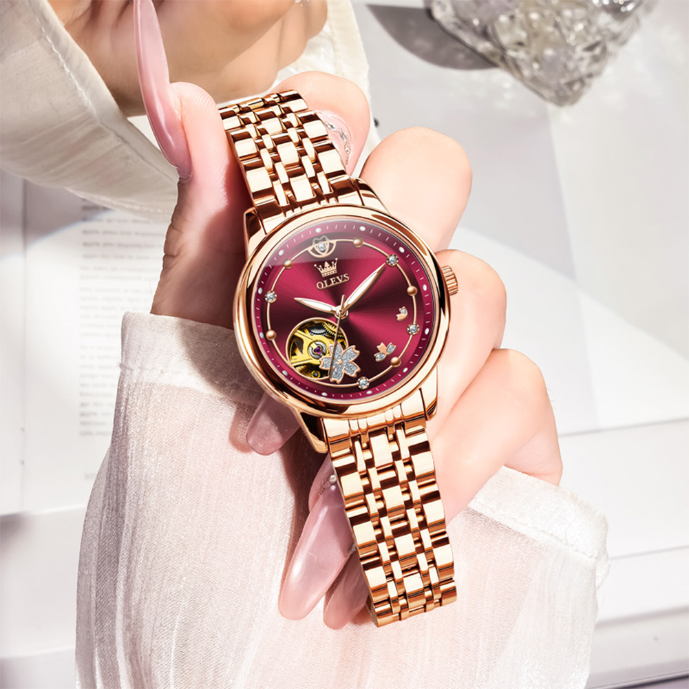 Rose Gold Wine Red Luxury Casu - Watch Winder Compact review and price