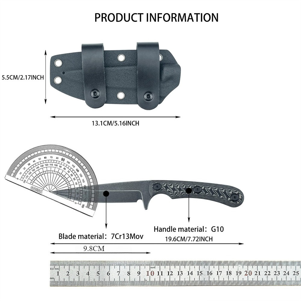 Full Tang Fixed Blade Knives 7 - Edc Carry Fixed Blade Knife review and price