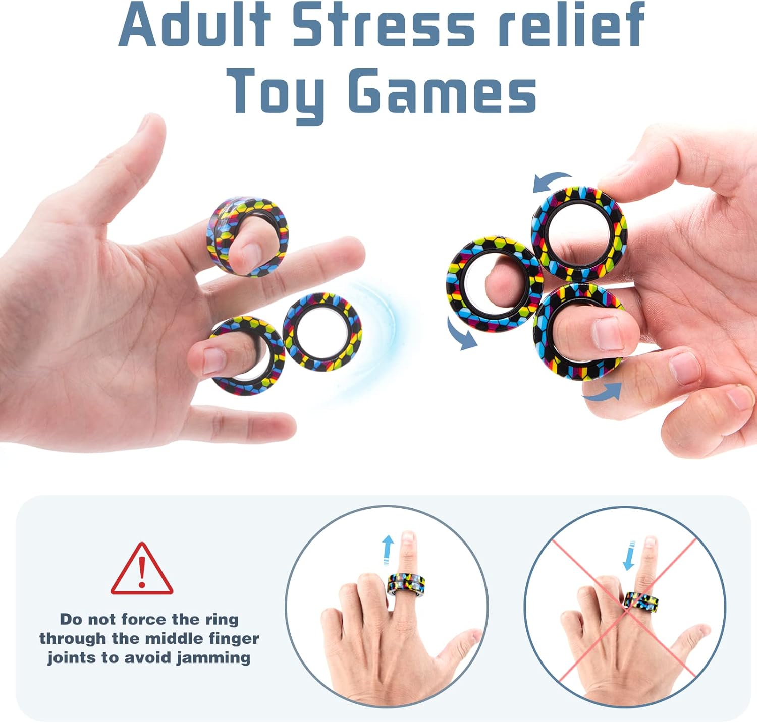 Magnetic Rings Fidget Toy Set  - Fidget Spinner Bearing review and price