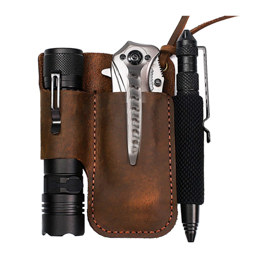 Durable Cowhide Leather Multit - Leather Edc. Carry Pouch review and price