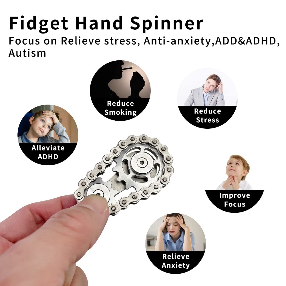 Metal Hand Spinner Chain Gear  - Fidget Spinner Bearing review and price