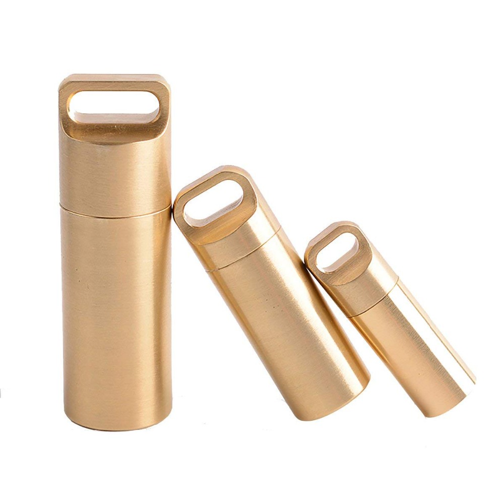 Brass Airtight Watertight Stor - Pill Fob Capsule review and price
