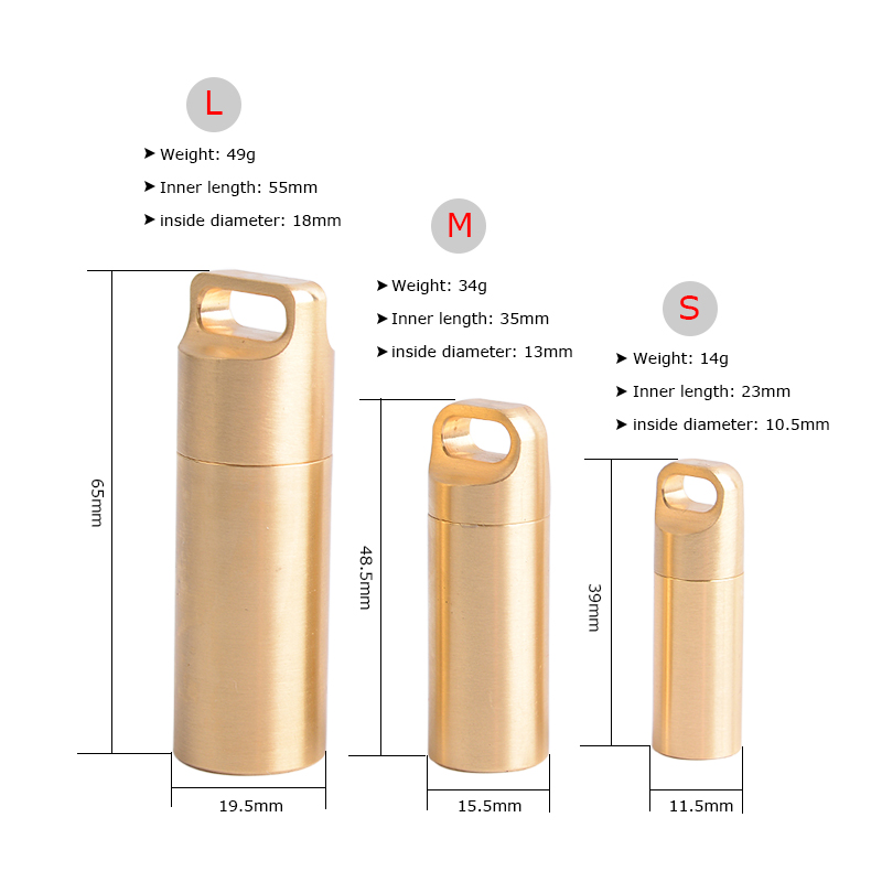 Brass Airtight Watertight Stor - Pill Fob Capsule review and price