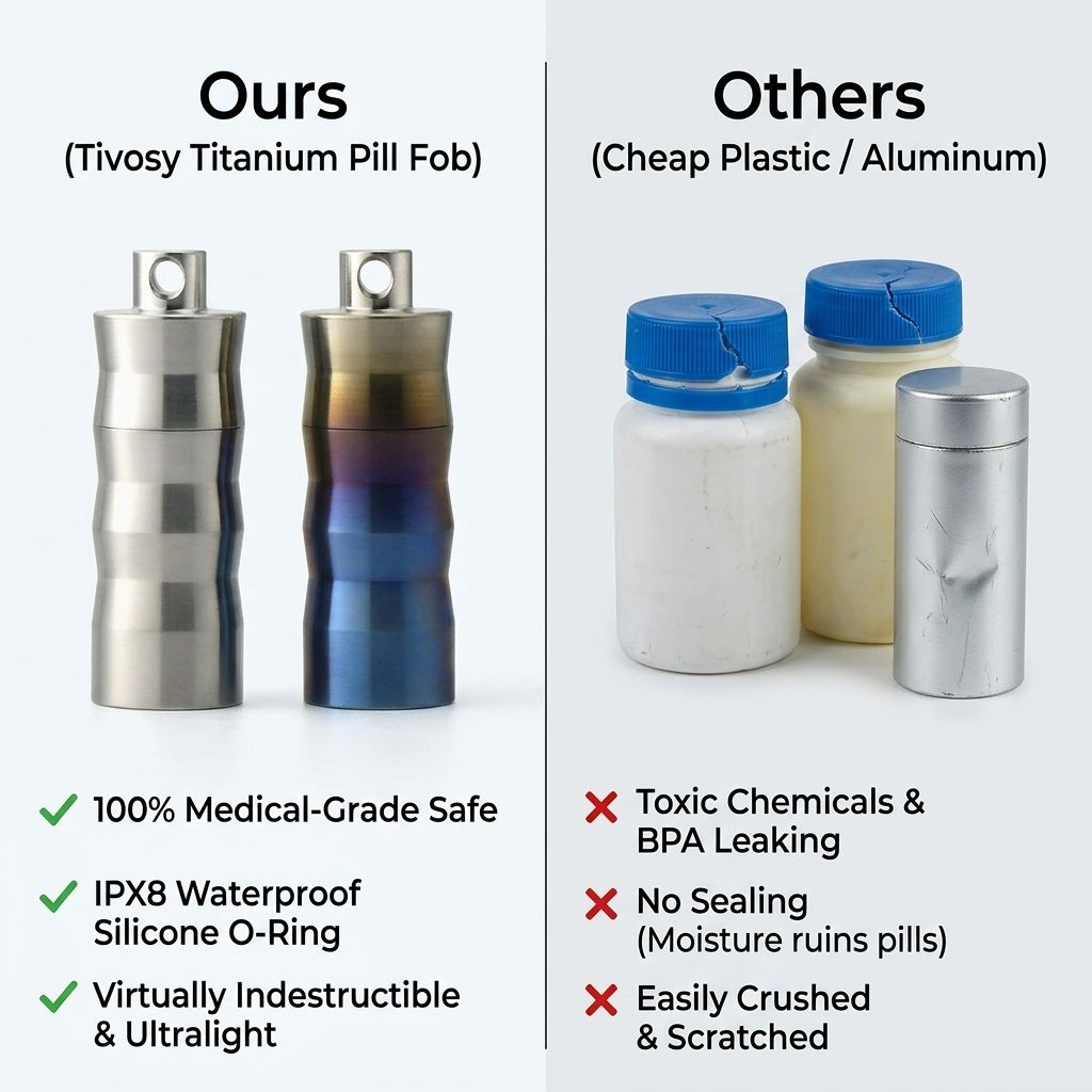 Tivosy Pure Titanium Pill Hold - Pill Fob Capsule review and price