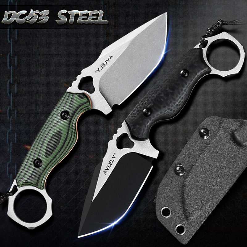 High-hardness DC53 steel strai - Edc Fixed Blade Deep Carry review and price