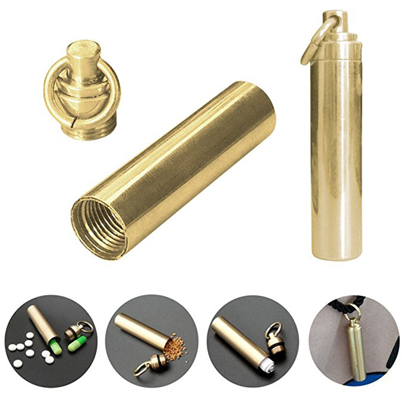 1 PC Solid Brass Waterproof Pi - Pill Fob Capsule review and price