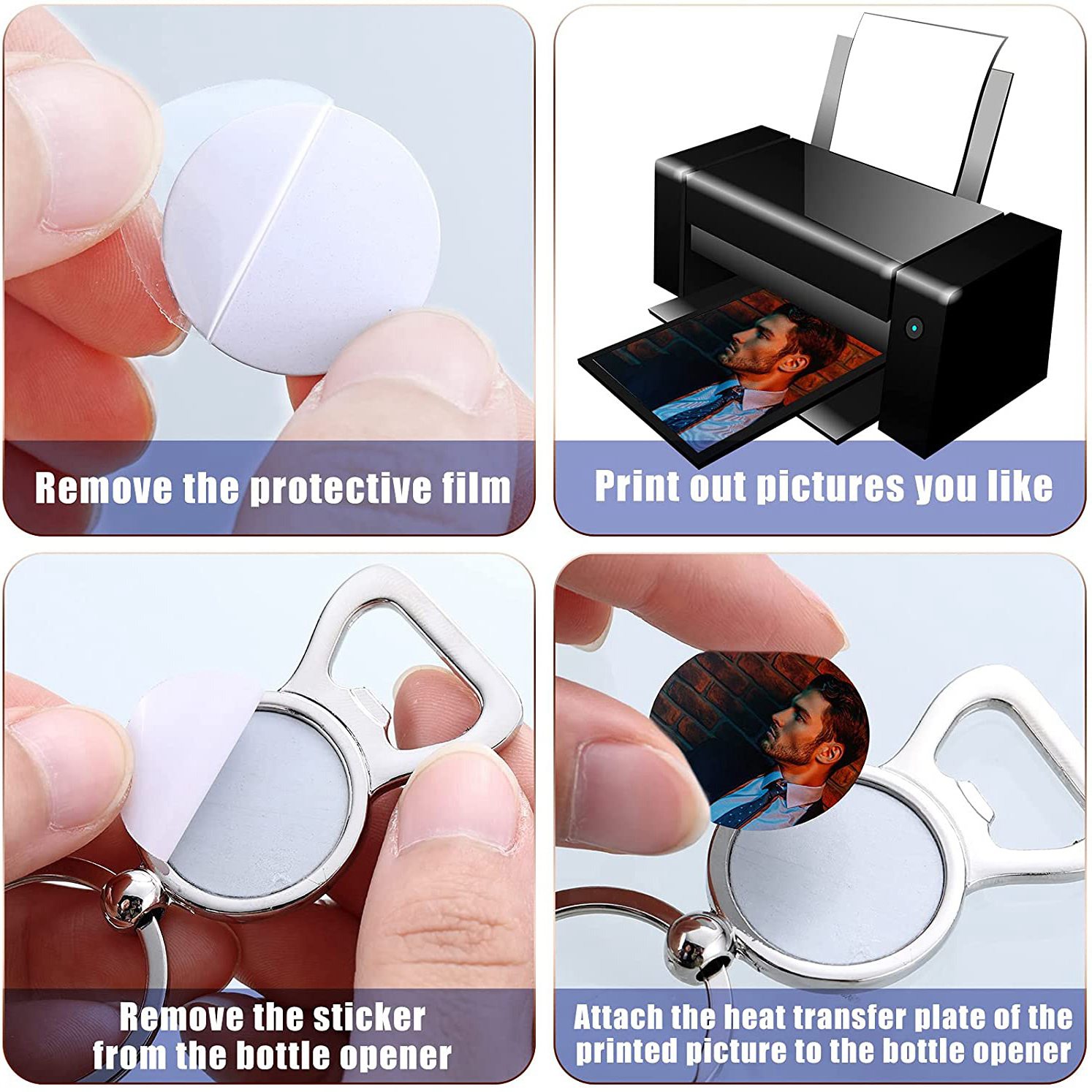 AED7-10 Pcs Sublimation Blank  - Bottle Opener Keyring review and price