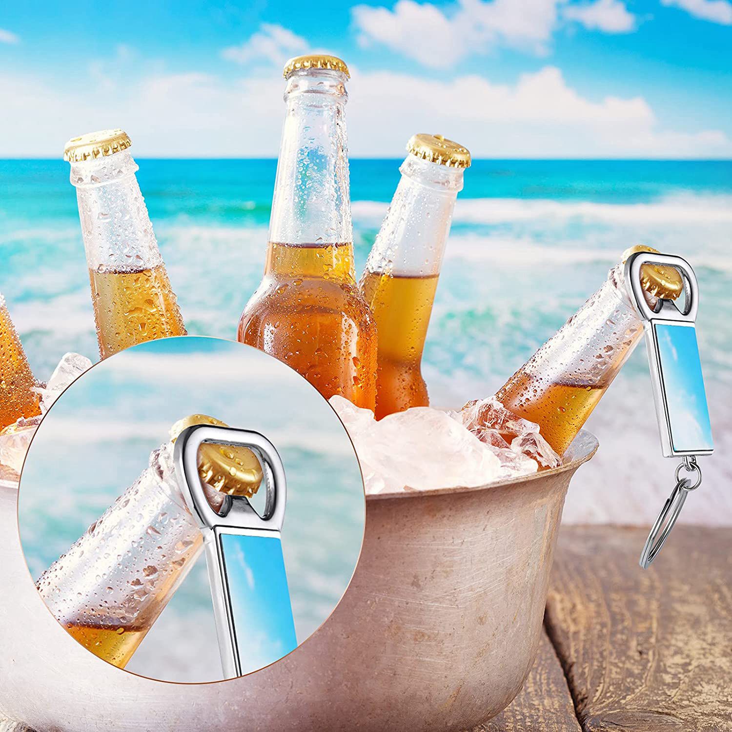 AED7-10 Pcs Sublimation Blank  - Bottle Opener Keyring review and price