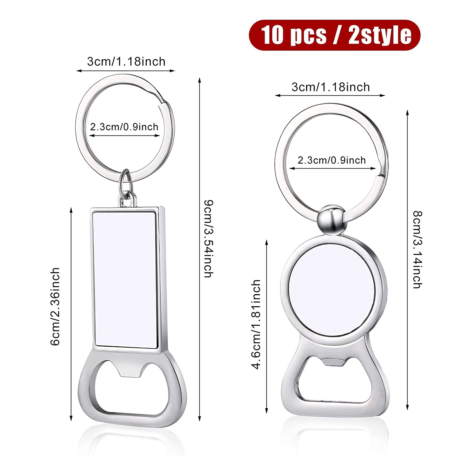 AED7-10 Pcs Sublimation Blank  - Bottle Opener Keyring review and price