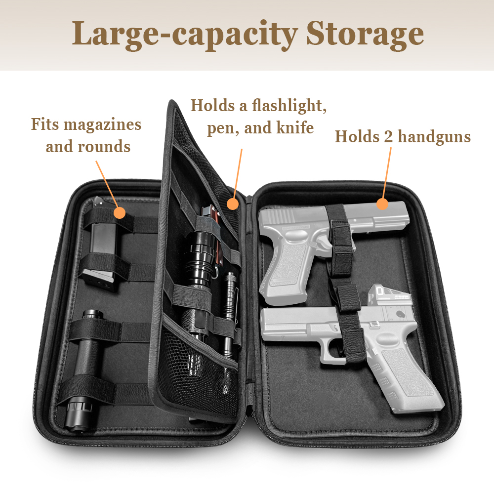 Tactical Pistol Gun Case Dual  - Edc Pistol Carry Bag review and price
