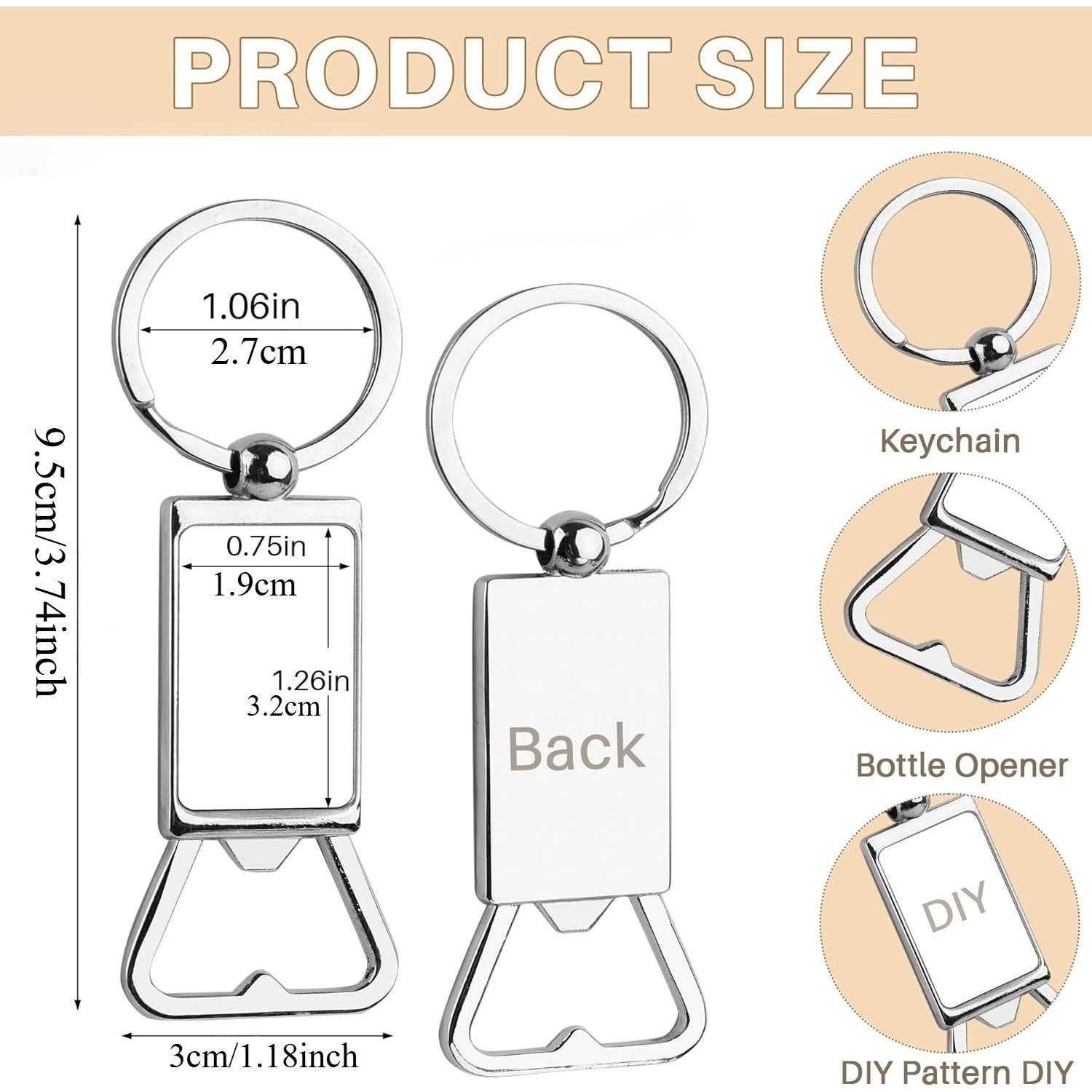 10pcs Sublimation Blanks Keych - Bottle Opener Keyring review and price